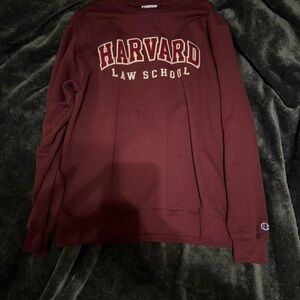 Champion Maroon Harvard Law School Crewneck Sweater